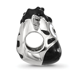 Sterling Silver Reflections Kids Enamel Zebra Face Bead