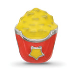 Sterling Silver Reflections Kids Enamel Popcorn Bucket With Star Bead
