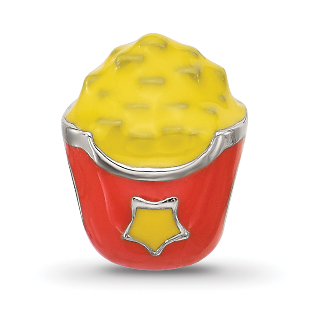 Sterling Silver Reflections Kids Enamel Popcorn Bucket With Star Bead