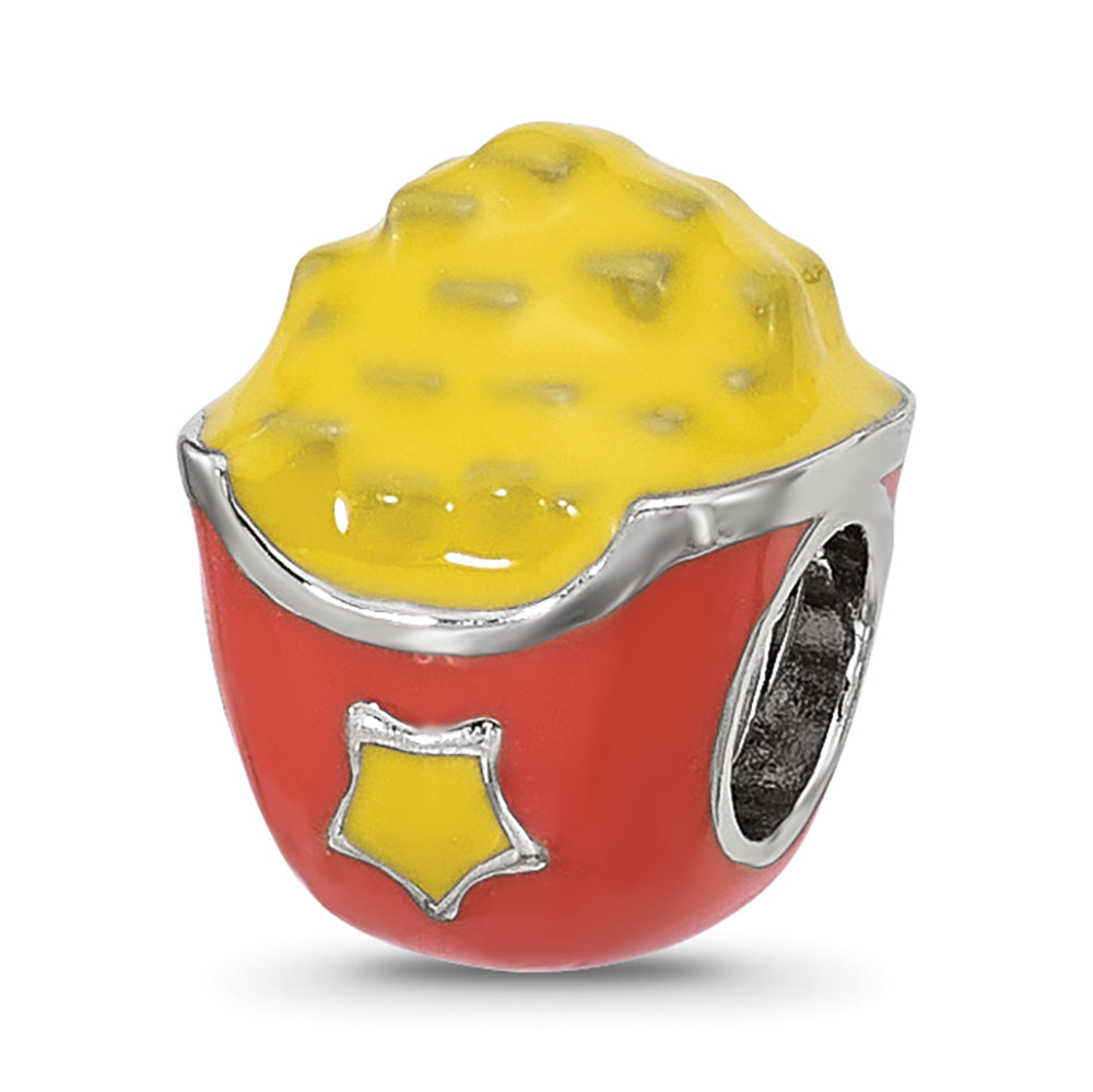 Sterling Silver Reflections Kids Enamel Popcorn Bucket With Star Bead Main image