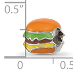 Sterling Silver Reflections Kids Enamel Cheese Burger Bead