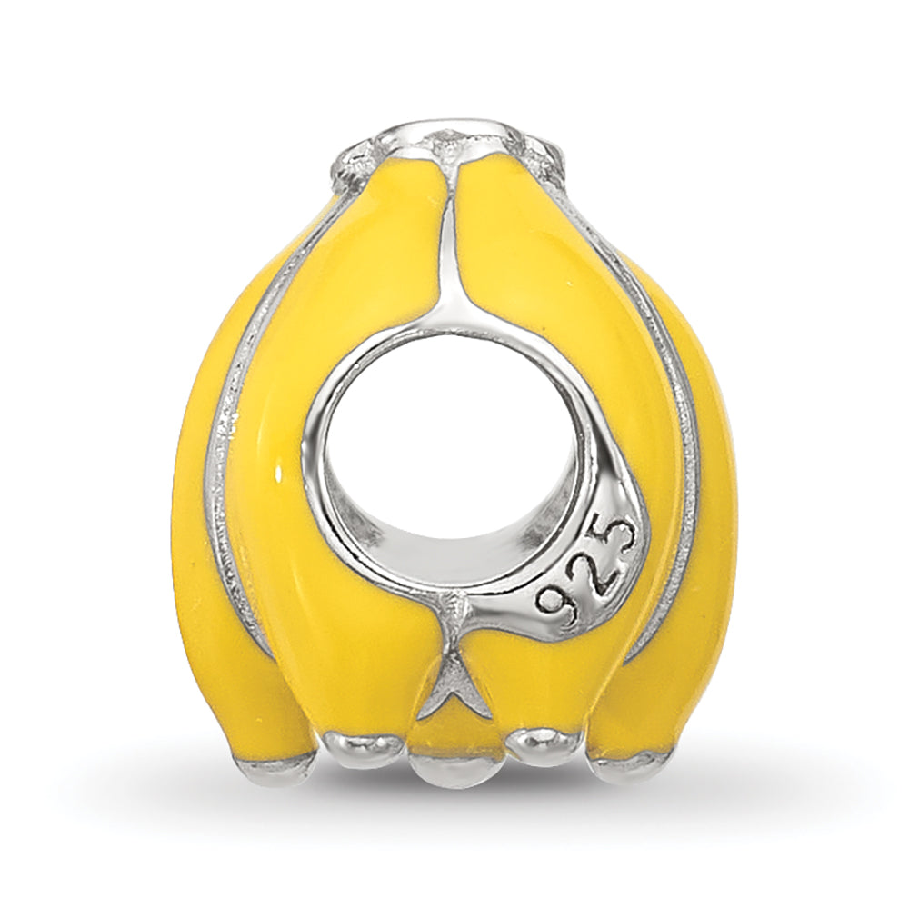 Sterling Silver Reflections Kids Enamel Banana Bunch Bead