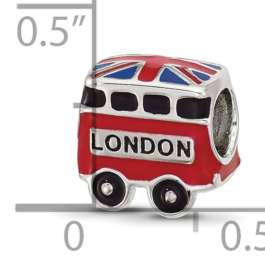Sterling Silver Reflections Kids Enamel London Bus Bead