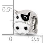 Sterlnig Silver Reflections Enamel Cow Face Bead
