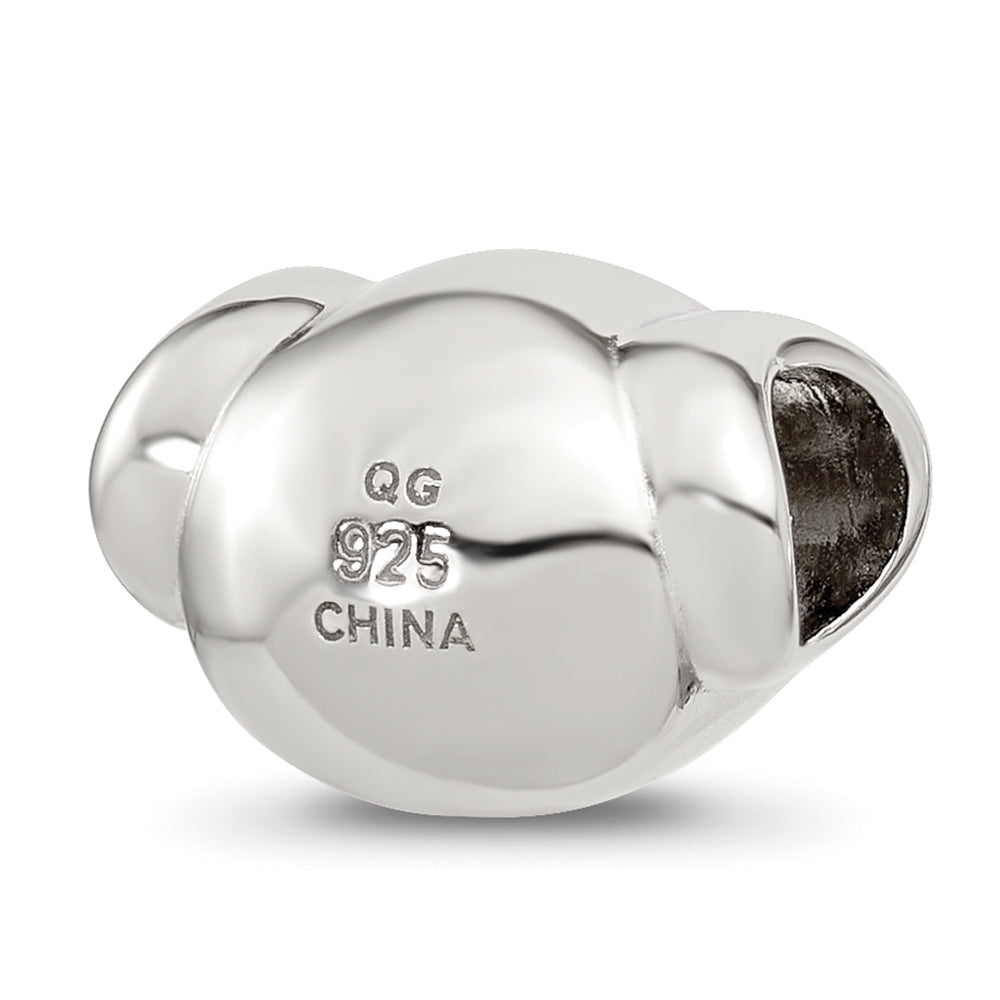 Sterling Silver Reflections Enamel Koala Bear Face Bead