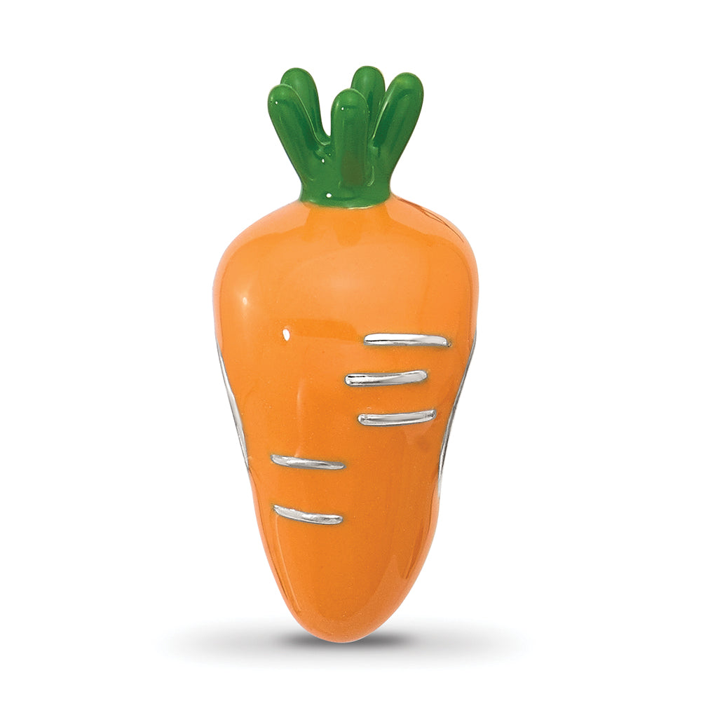 Sterling Silver Reflections Enamel Carrot Bead