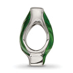 Sterling Silver Reflections Enamel Green Leaf Bead