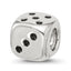 Sterling Silver Reflections Enamel 6 Sided Dice Bead