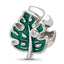 Sterling Silver Reflections CZ Enamel Leaf
