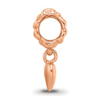 Sterling Silver Reflections Rose Gold-plated Heart Dangle Bead