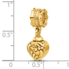 Sterling Silver Reflections Gold-plated Heart Ash Holder Dangle Bead