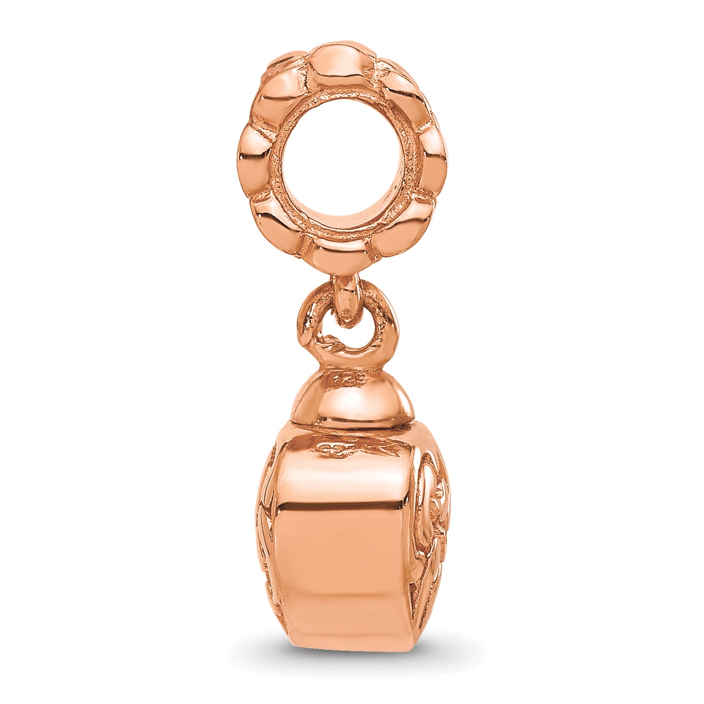 Sterling Silver Reflections Rose Gold-plated Heart Ash Holder Dangle Bead Secondary image