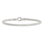 Women's Sterling Silver Beaded Chain Necklace 3mm