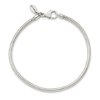 Women's Sterling Silver Beaded Chain Necklace 3mm