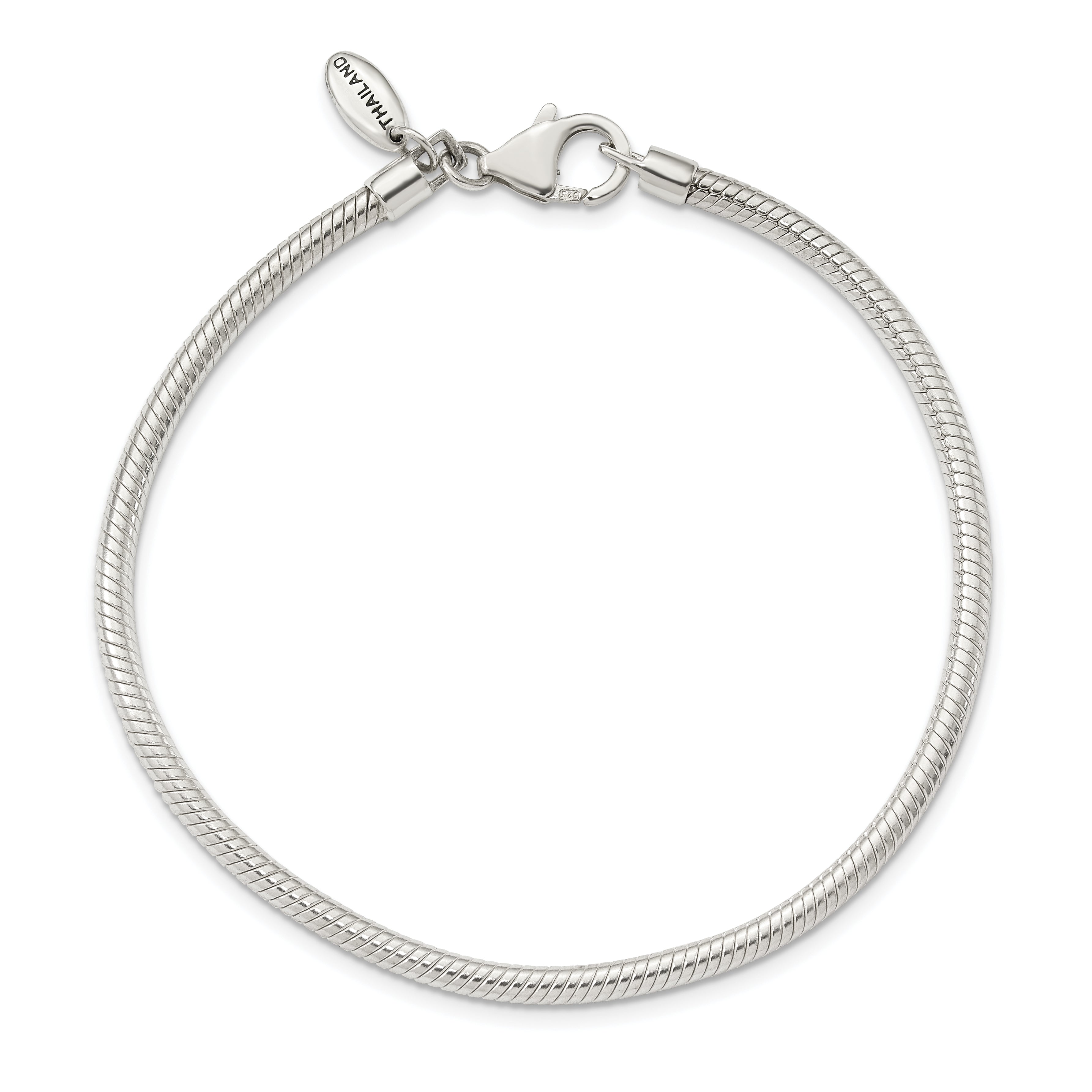 Women's Sterling Silver Beaded Chain Necklace 3mm