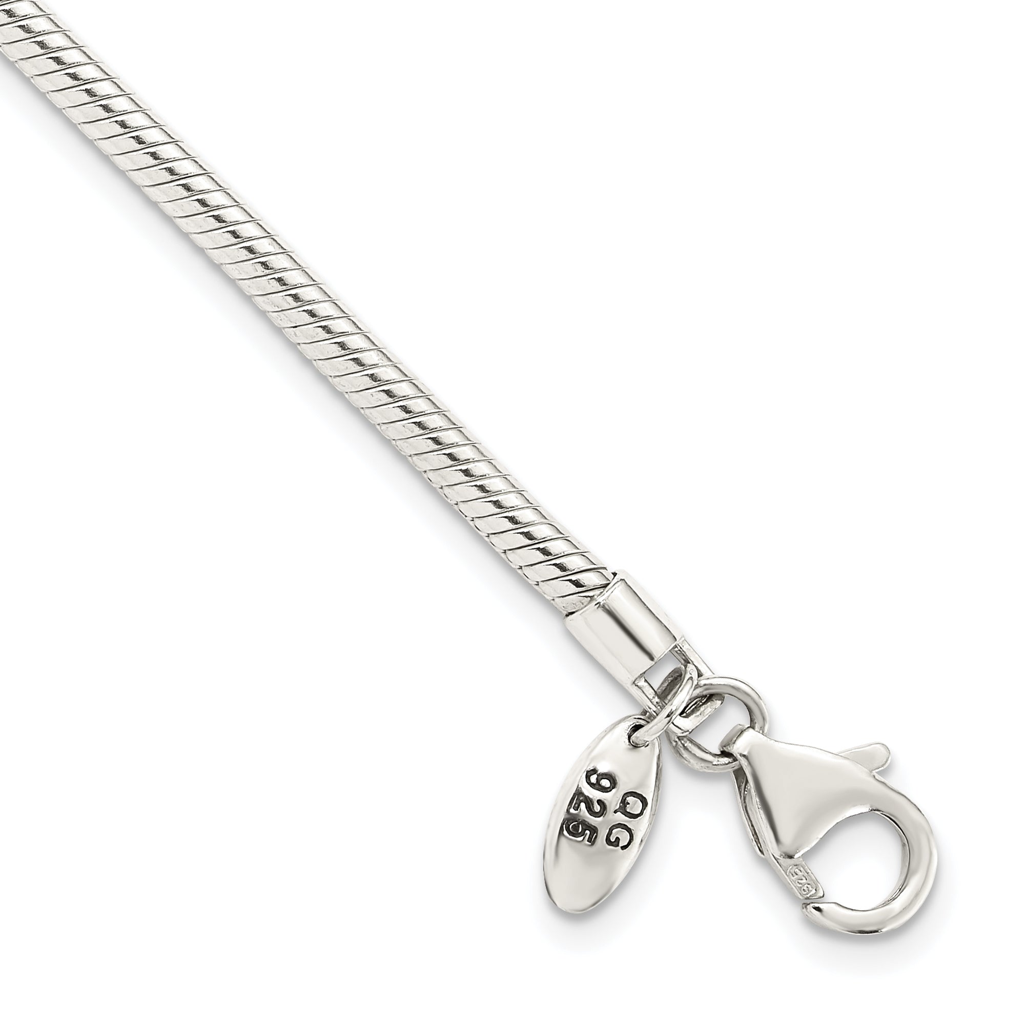 Women's Sterling Silver Beaded Chain Necklace 3mm Main image