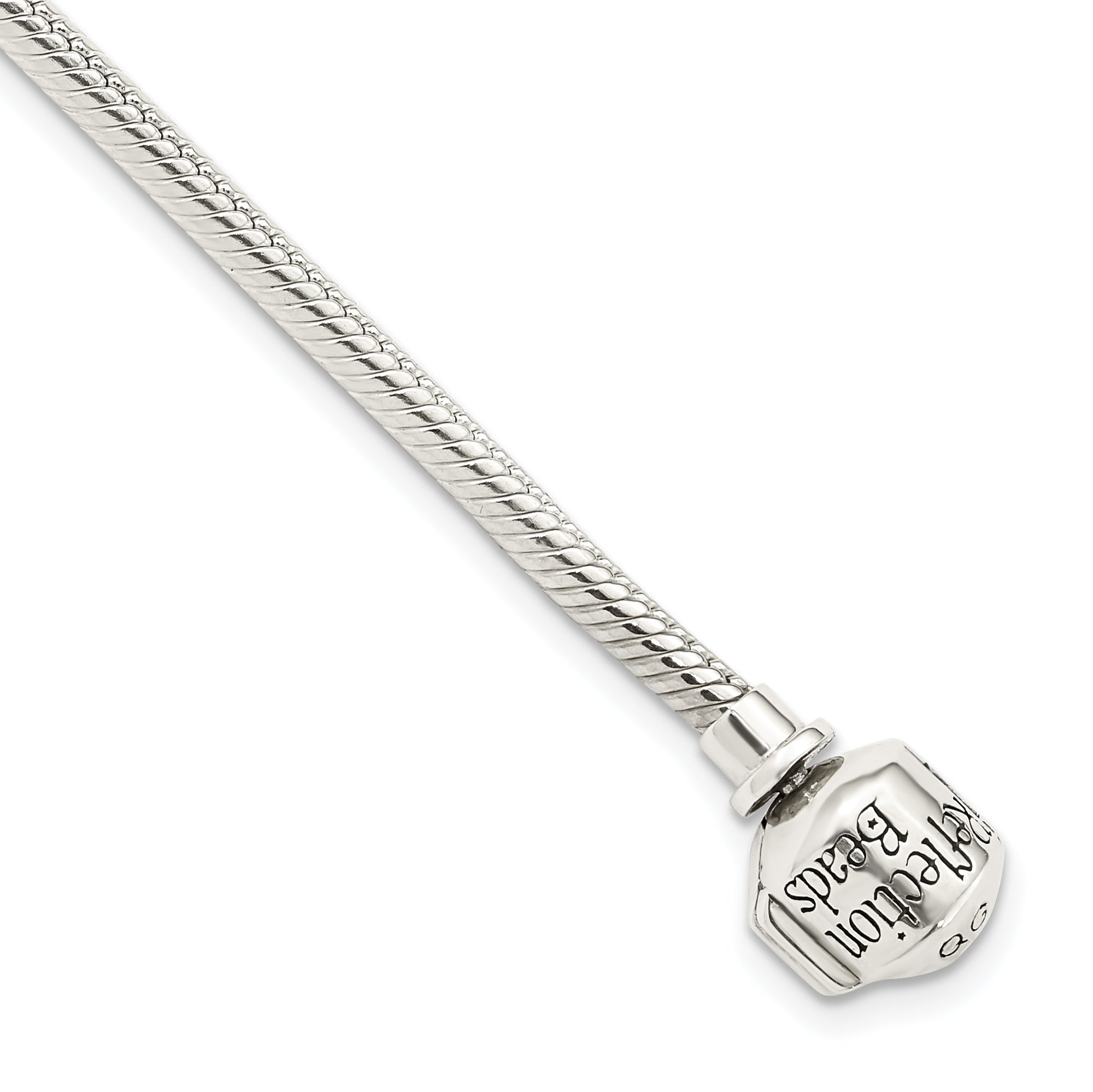 Sterling Silver Reflections Hinged Clasp Bead Bracelet Secondary image