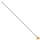 Silver/14K Two-Tone 2mm Bead Bracelet