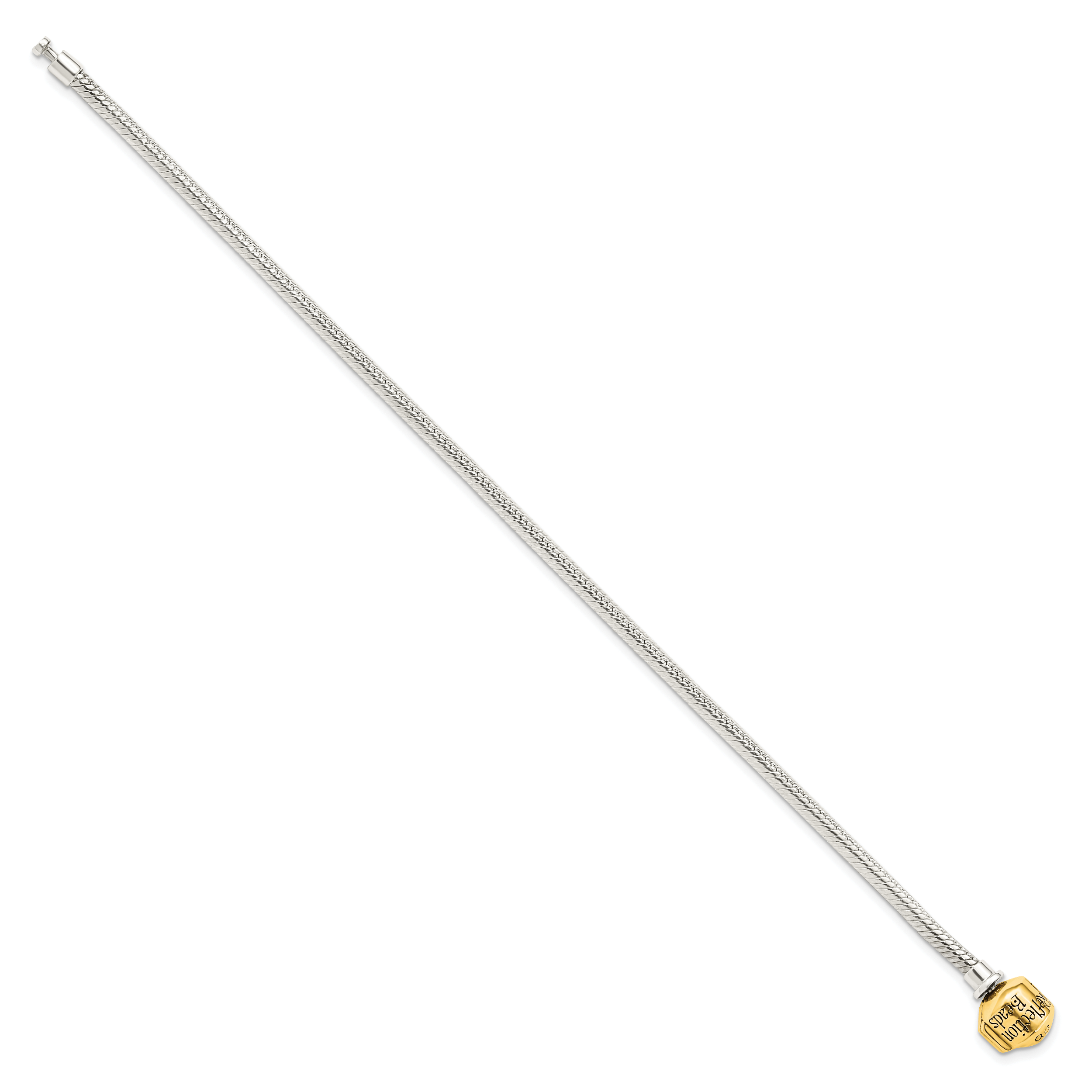 Silver/14K Two-Tone 2mm Bead Bracelet