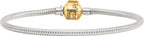 Reflection Beads Sterling Silver & 14K White Gold Clasp Bead Bracelet - Sophia Jewelers