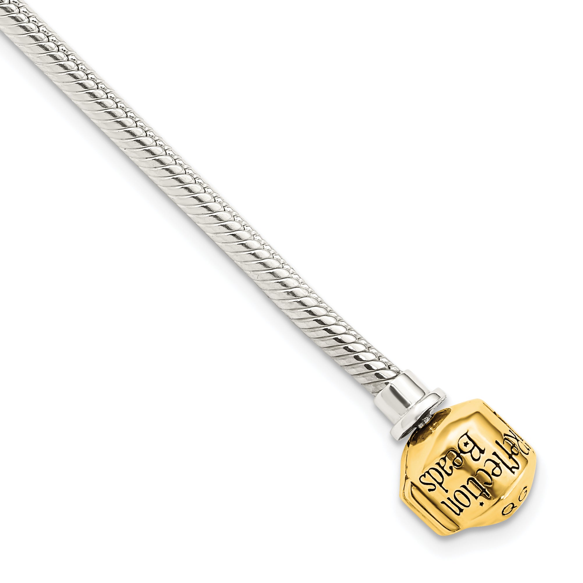 Silver/14K Two-Tone 2mm Bead Bracelet Main image
