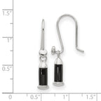 Sterling Silver Reflections Rh-plated Enamel Heart Shepherd Hook Earrings