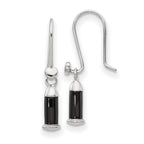 Sterling Silver Reflections Rh-plated Enamel Heart Shepherd Hook Earrings