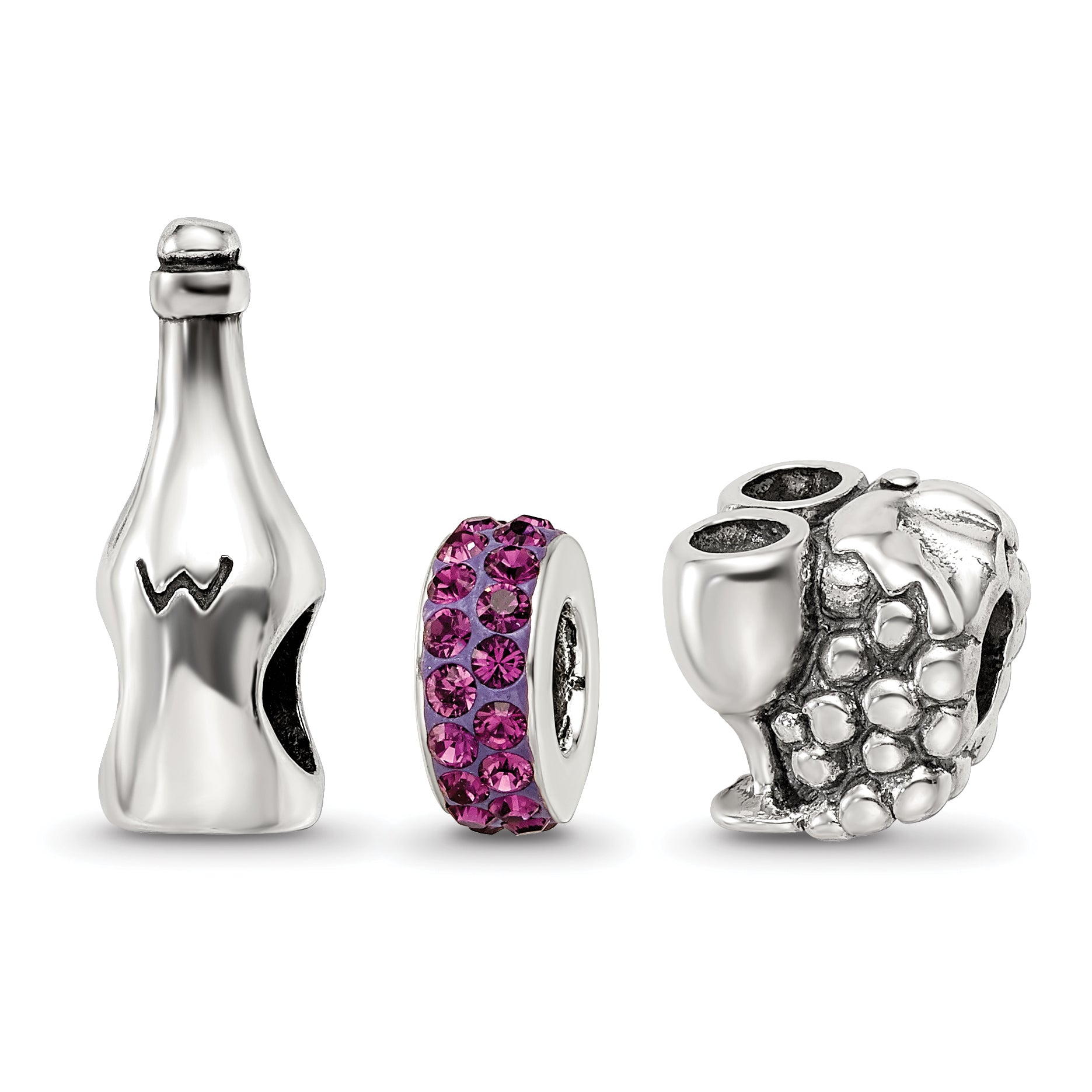 Sterling Silver Reflections Wine Country Boxed Bead Set