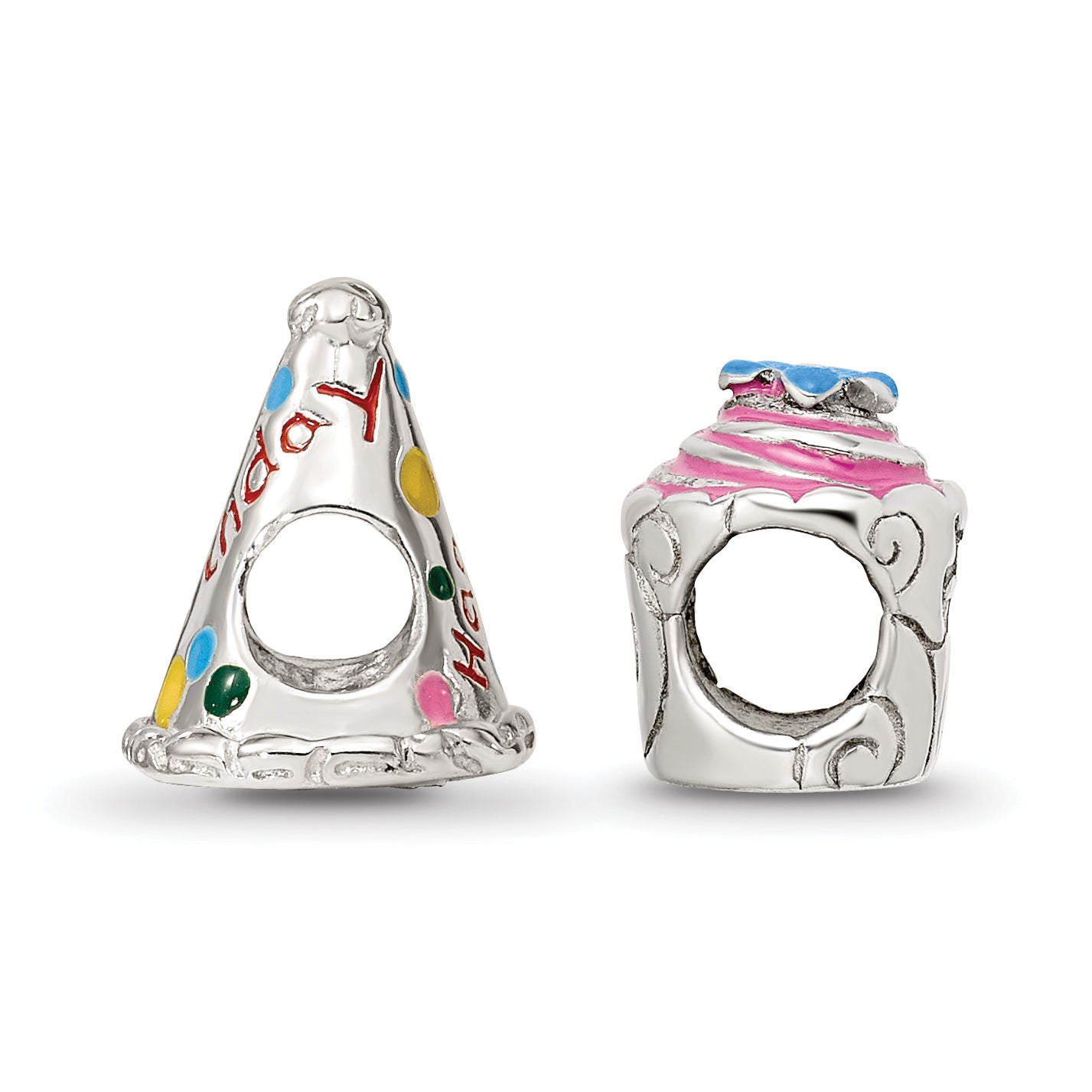 Sterling Silver Reflections Happy Birthday Boxed Bead Set Secondary image