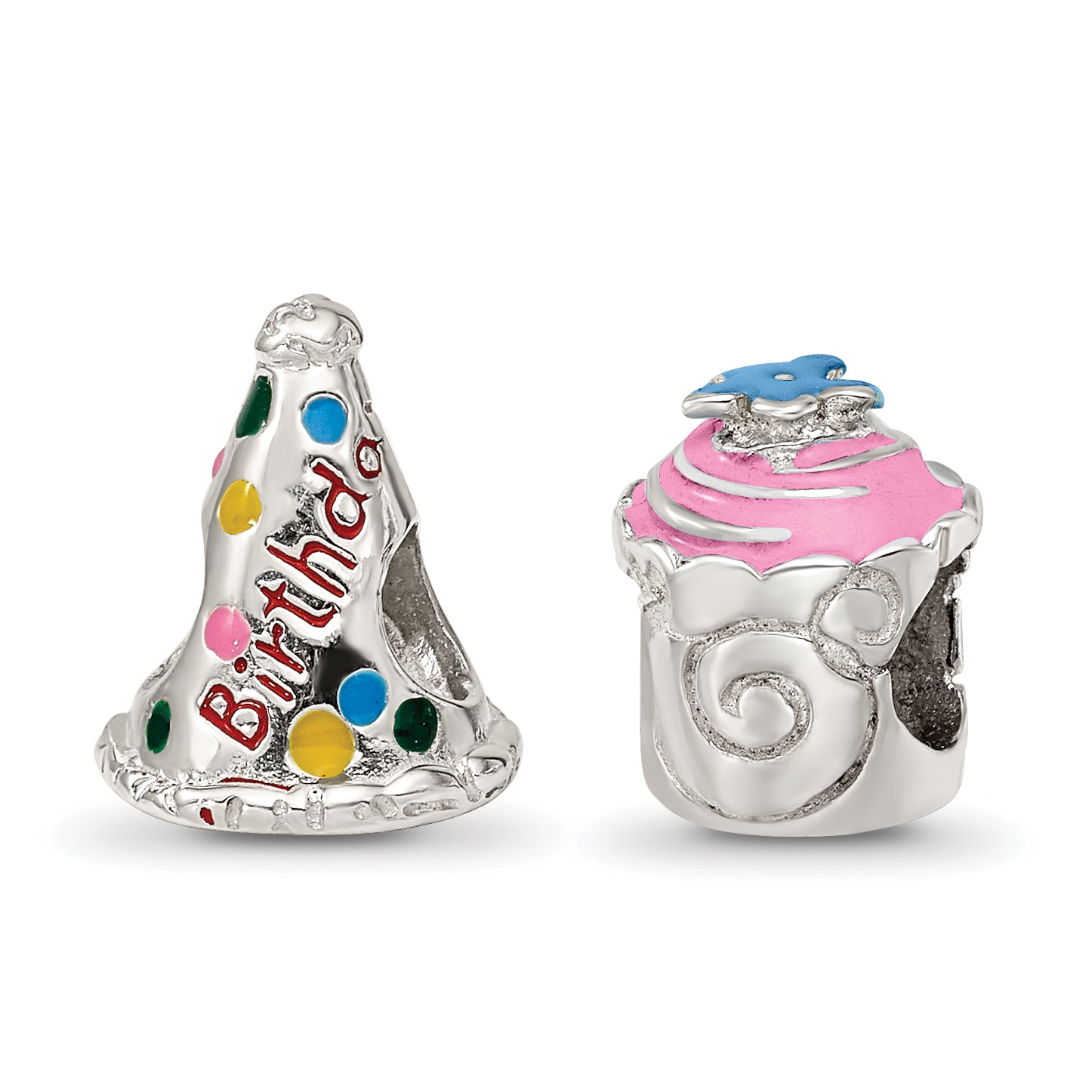 Sterling Silver Reflections Happy Birthday Boxed Bead Set Main image