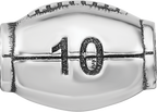 Sterling Silver Reflection Personalized Football Bead