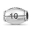 Sterling Silver Reflection Personalized Football Bead