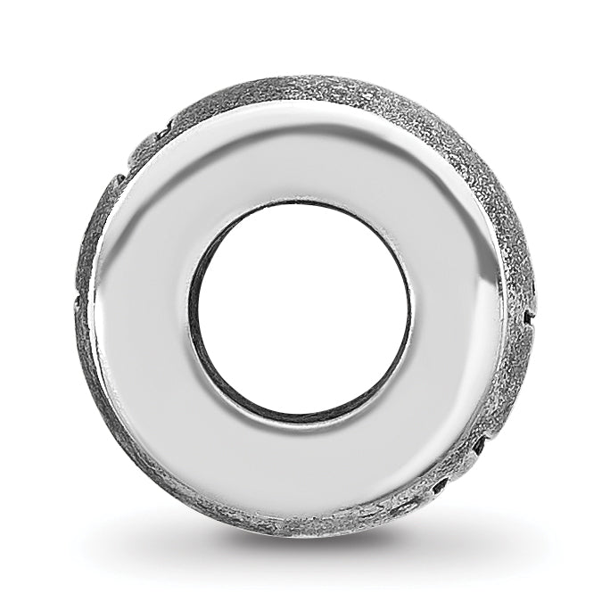 Sterling Silver Reflections Oxidized Personalized Bead