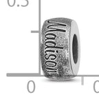 Sterling Silver Reflections Oxidized Personalized Bead