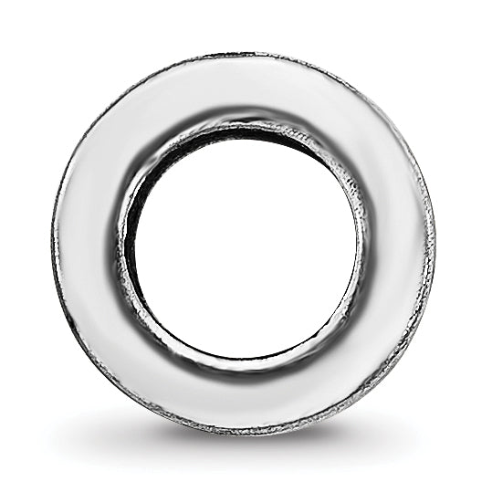 Sterling Silver Reflections Oxidized Personalized Cylinder Bead