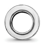 Sterling Silver Reflections Oxidized Personalized Cylinder Bead