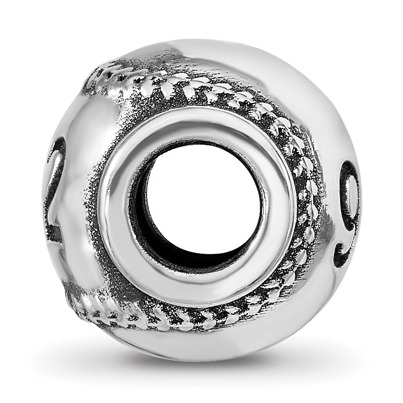 Sterling Silver Reflection Personalized Baseball Bead Secondary image