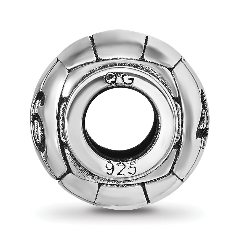 Sterling Silver Reflection Personalized Volleyball Bead Secondary image