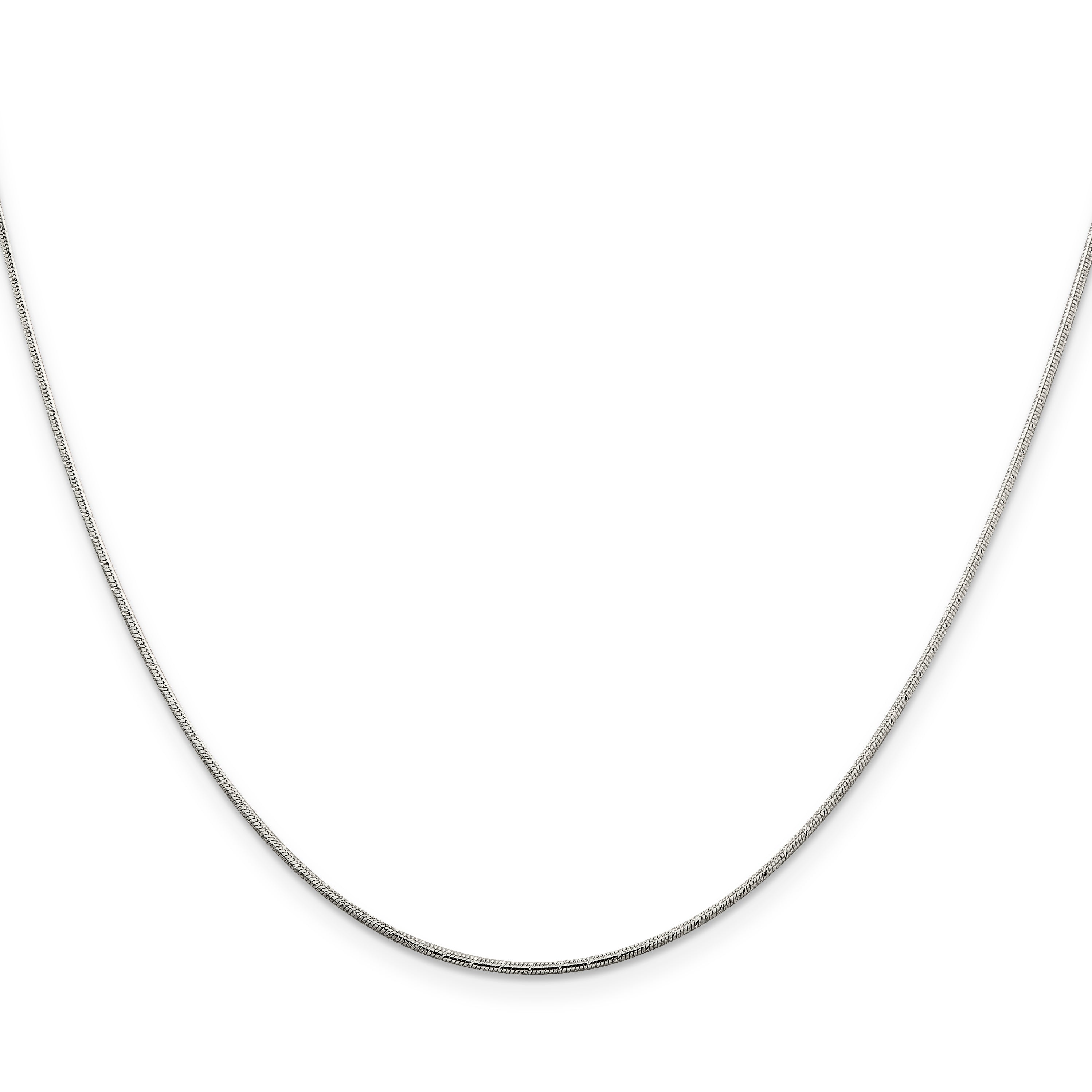 Sterling Silver Diamond-Cut Snake Chain Necklace 1.2mm Secondary image