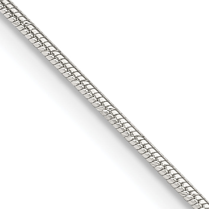 Sterling Silver Diamond-Cut Snake Chain Necklace 1.2mm Main image