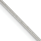 Sterling Silver 1.2mm Patterned Diamond-Cut Snake Chain