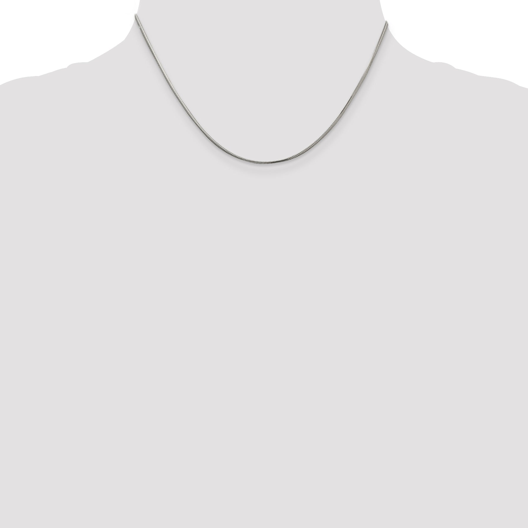 Sterling Silver Diamond-Cut Snake Chain Necklace 1.5mm
