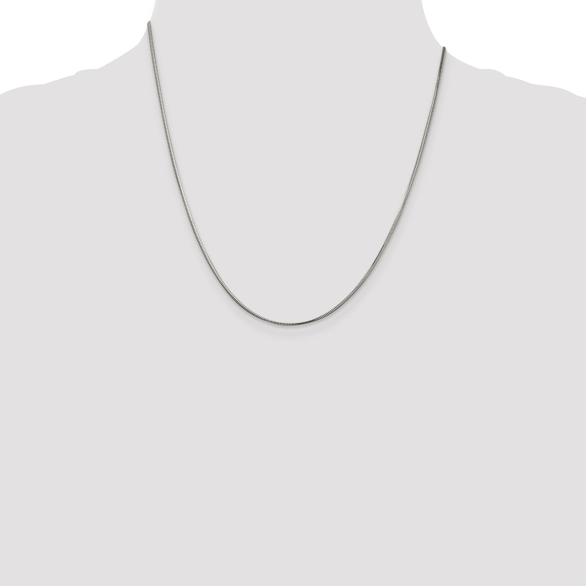 Sterling Silver 1.5mm Diamond-cut Flat Snake Chain