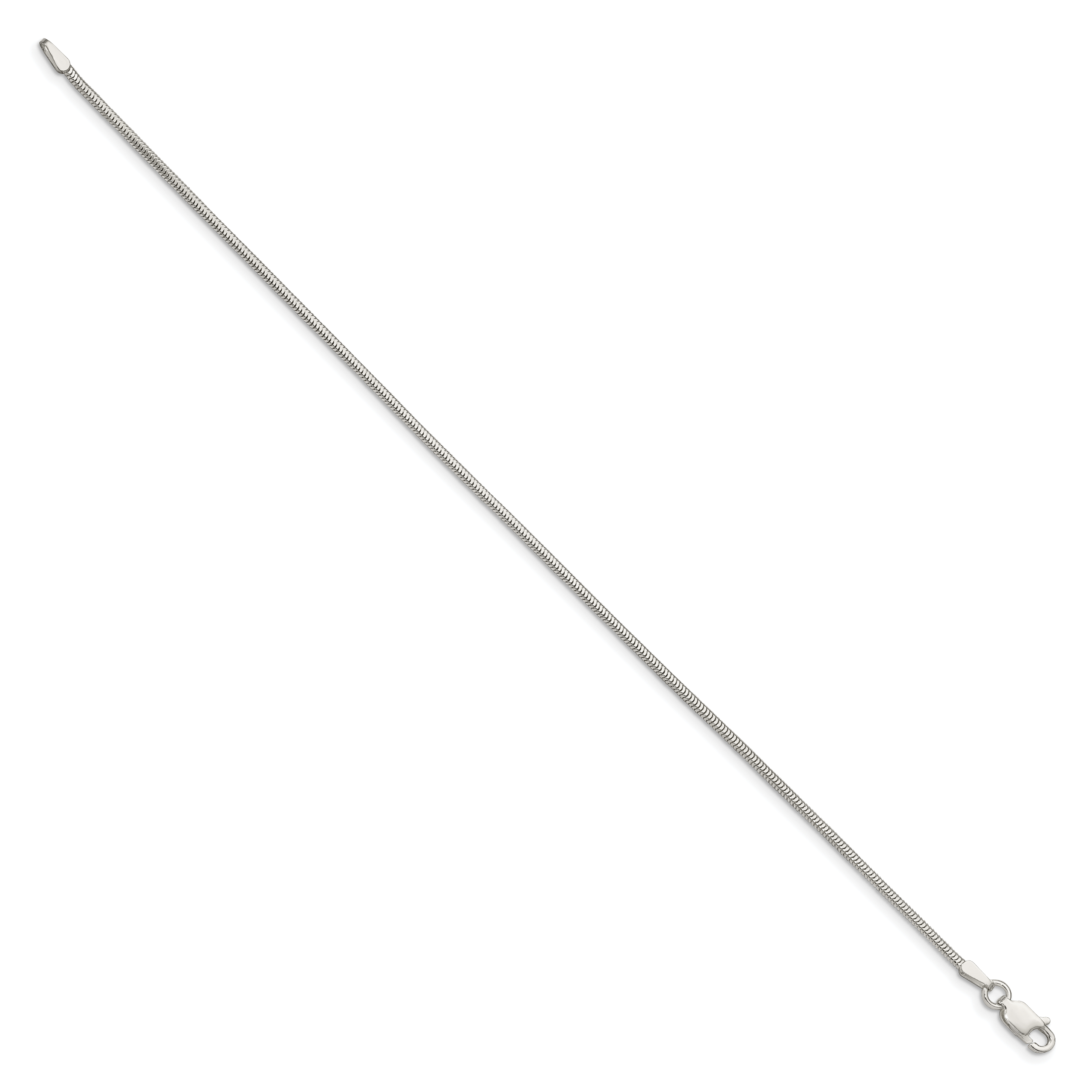 Sterling Silver 1.5mm Diamond-cut Flat Snake Chain Secondary image