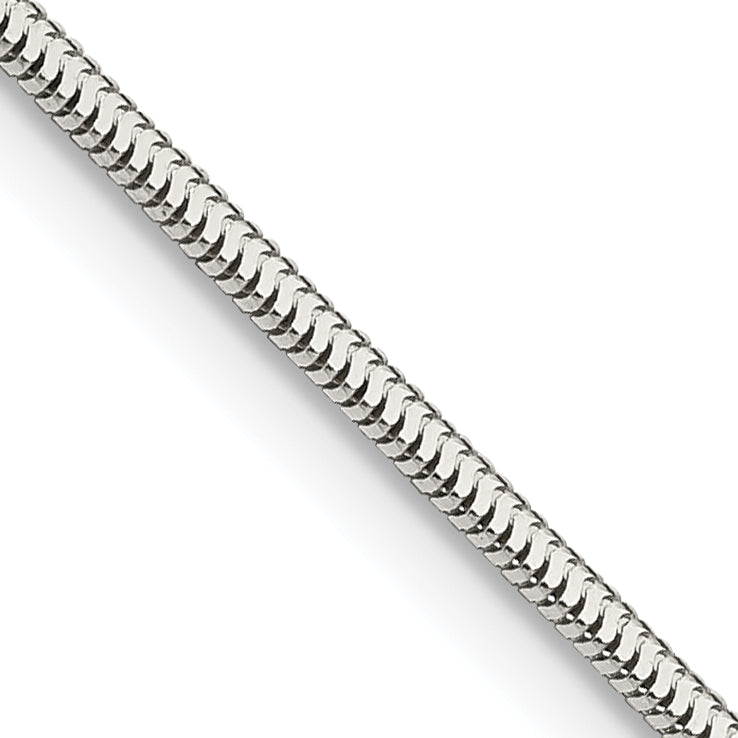 Sterling Silver Diamond-Cut Snake Chain Necklace 1.5mm
