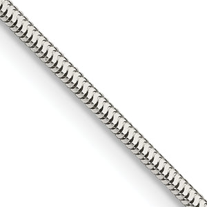 Sterling Silver Diamond-Cut Snake Chain Necklace 1.5mm
