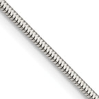 Sterling Silver 1.5mm Diamond-Cut Flat Snake Chain