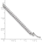Sterling Shimmer Sterling Silver Rhodium-plated CZ 174 Stone 7 inch Bracelet