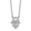 Sterling Shimmer Sterling Silver Rhodium-plated CZ 45 Stone 16 inch with 2 inch extender Chamseh Necklace