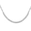 Sterling Shimmer Sterling Silver Rhodium-Rhodium-Plated CZ 33 Stone 16 inch with 2 inch extender Paperclip Link Necklace